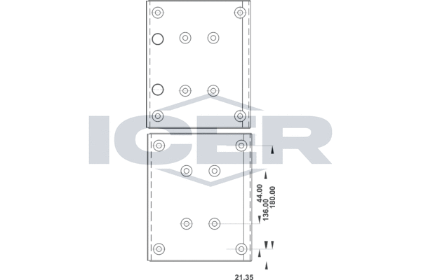 Set garnituri de frictiune, frana tambur 21 9496 00 ICER